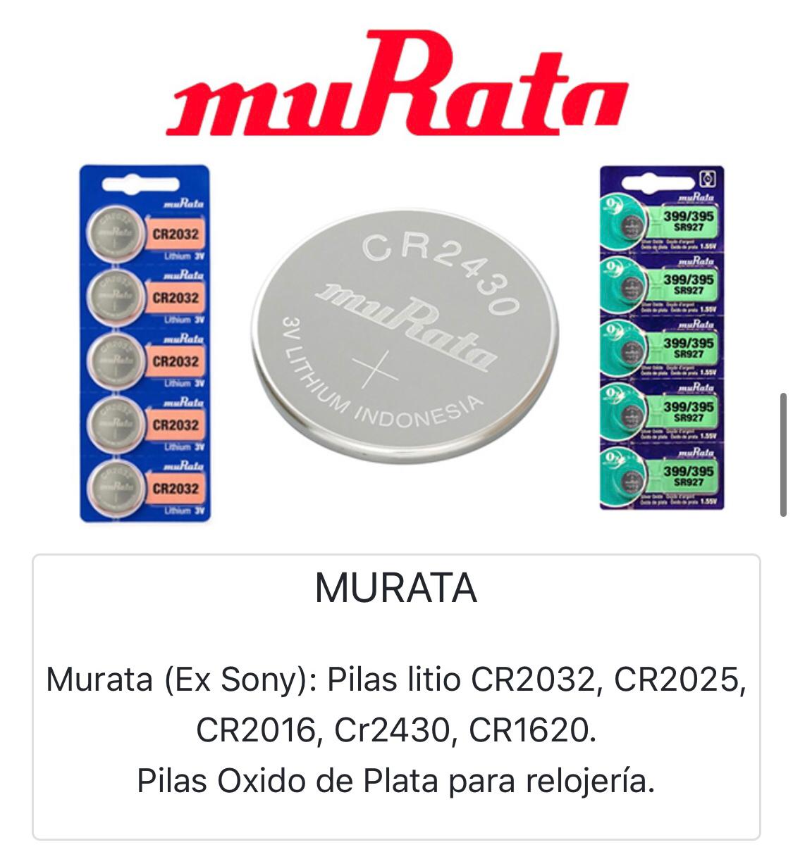 Cr2016 Pilas De Litio MuRata 3.0 Voltios – Central de Llaves México
